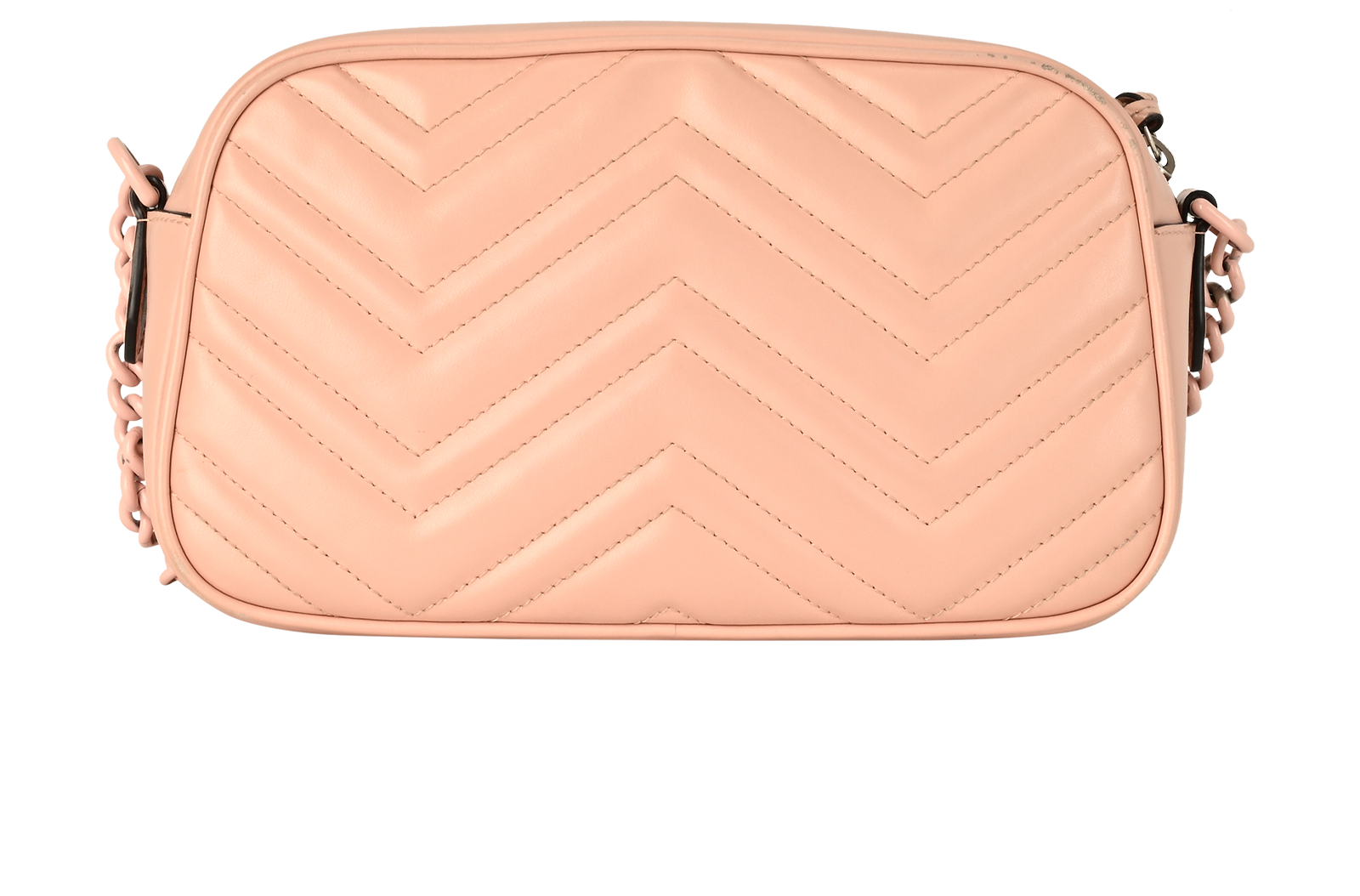 Small GG Marmont Camera Bag, &pound;750, Handbags, Pink, Leather, Back view